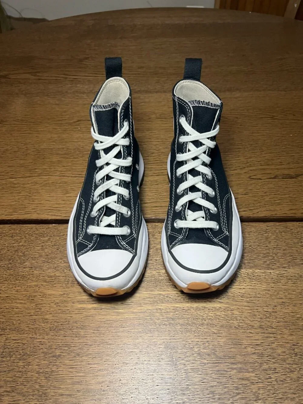 Converse Run Star Hike Platform Black White Canvas Sneakers Womens 6.5/Mens 5 - Picture 2 of 11